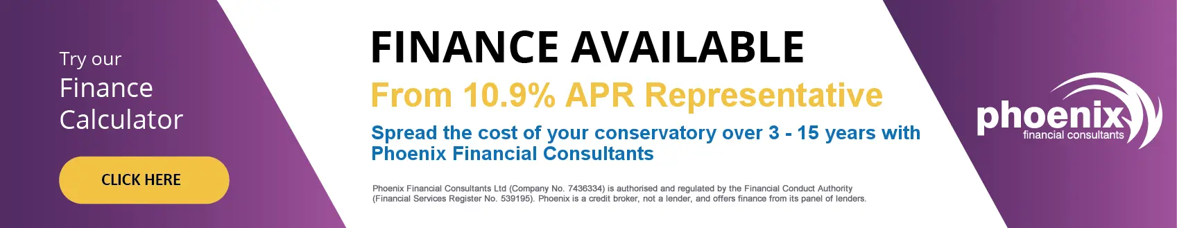 finance calculator representative Conservatories